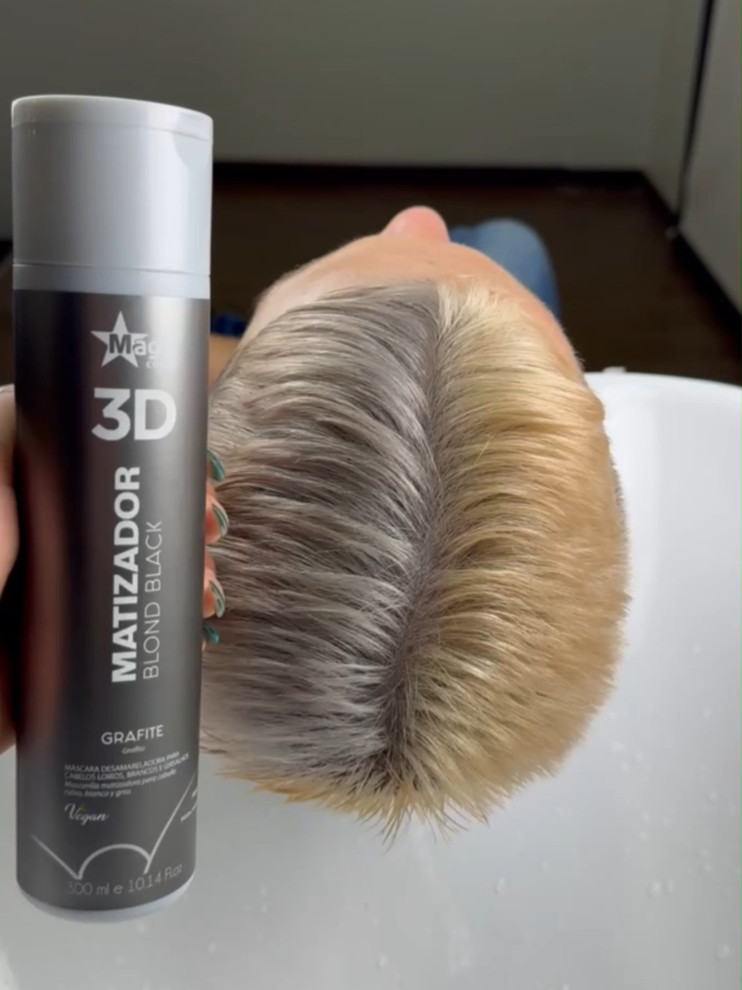 Matizador 3D Blond Black tem efeito grafite 💜 #magiccolor #matizador #blond #loirosperfeitos #grisalhos