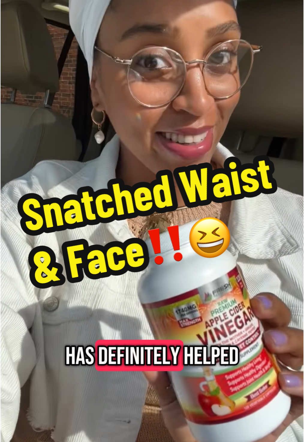 Snatched Waist & Face‼️ #digestion #wellness #applecidervinegar #bloating #foryoupage 
