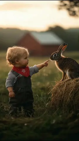 Kung Fu Baby and Rabbit - Farmlife. #baby #capybara #chicken #rooster #viral_video #ai #kungfu #funny #Love #funnyvideo #kawaii #aivideo 