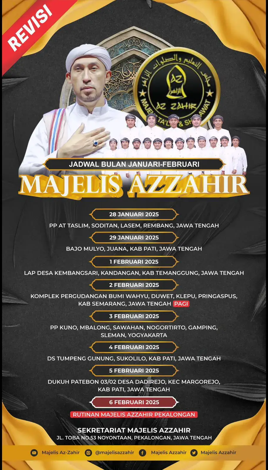 Revisi jadwal azzahir 2025#zahirmaniapekalongan #jadwalazzahir #azzahirpekalongan #habibalizainalabidin #fyp #majelisazzahir 