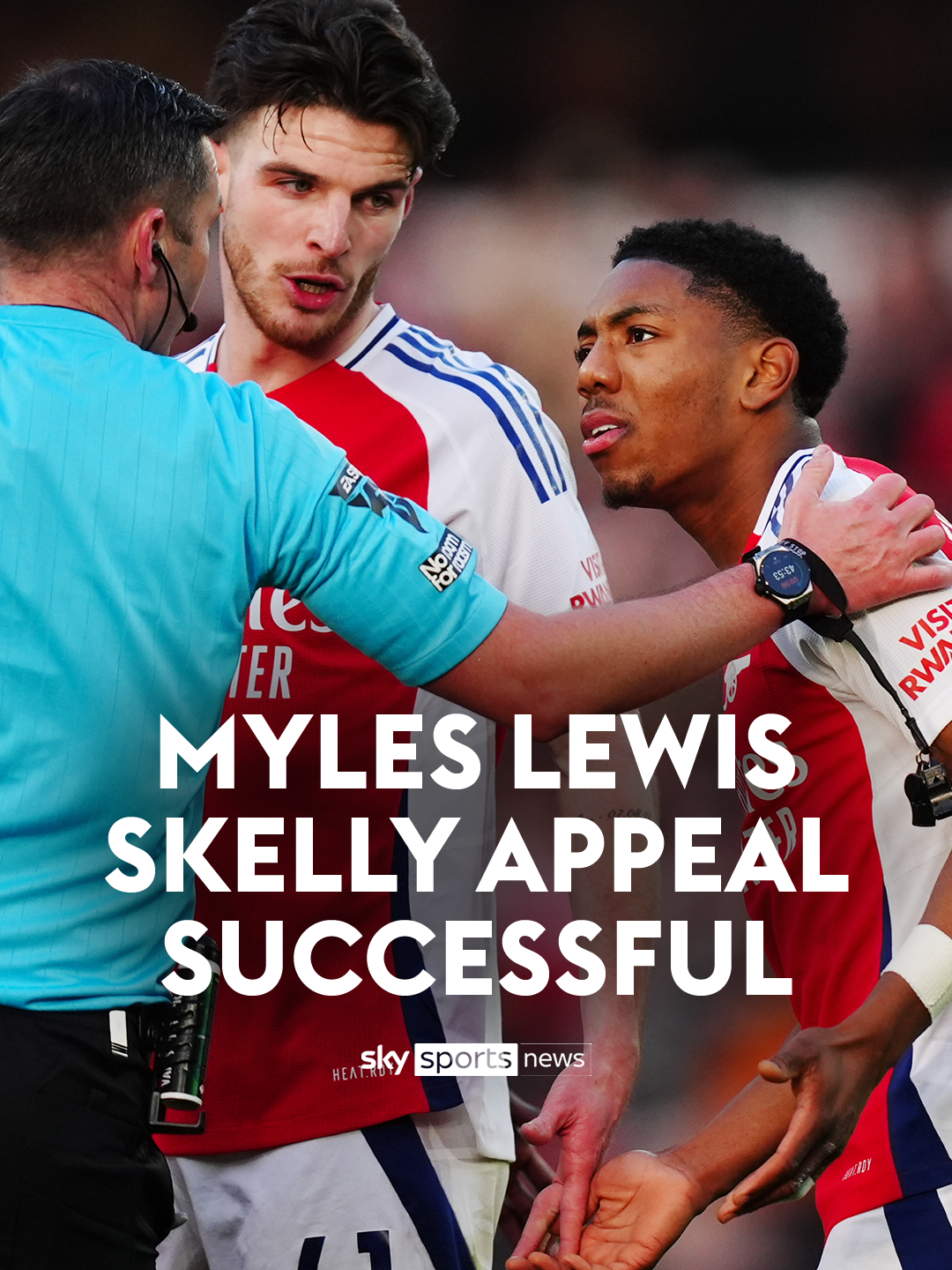 Myles Lewis-Skelly has avoided a three-match ban after Arsenal successfully appealed against his red card in Saturday's win at Wolves 🚨 #arsenal #arteta #redcard
