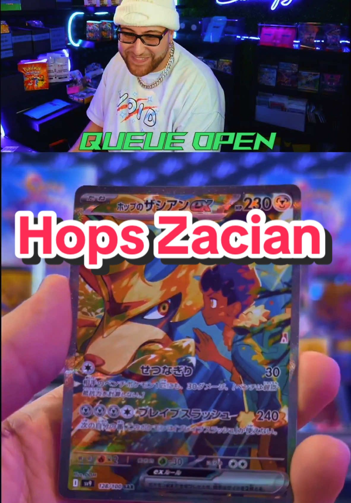 Hops Zacian has to be my personal favorite trainer SAR ! Reminds me of the Keiran from terastal ! #pokemon #pokemoncards #live #ripandship #ripnship #151 #pokemontiktok #pokemonscarletviolet #pokemoncommunity #charizard #pokemontcg 