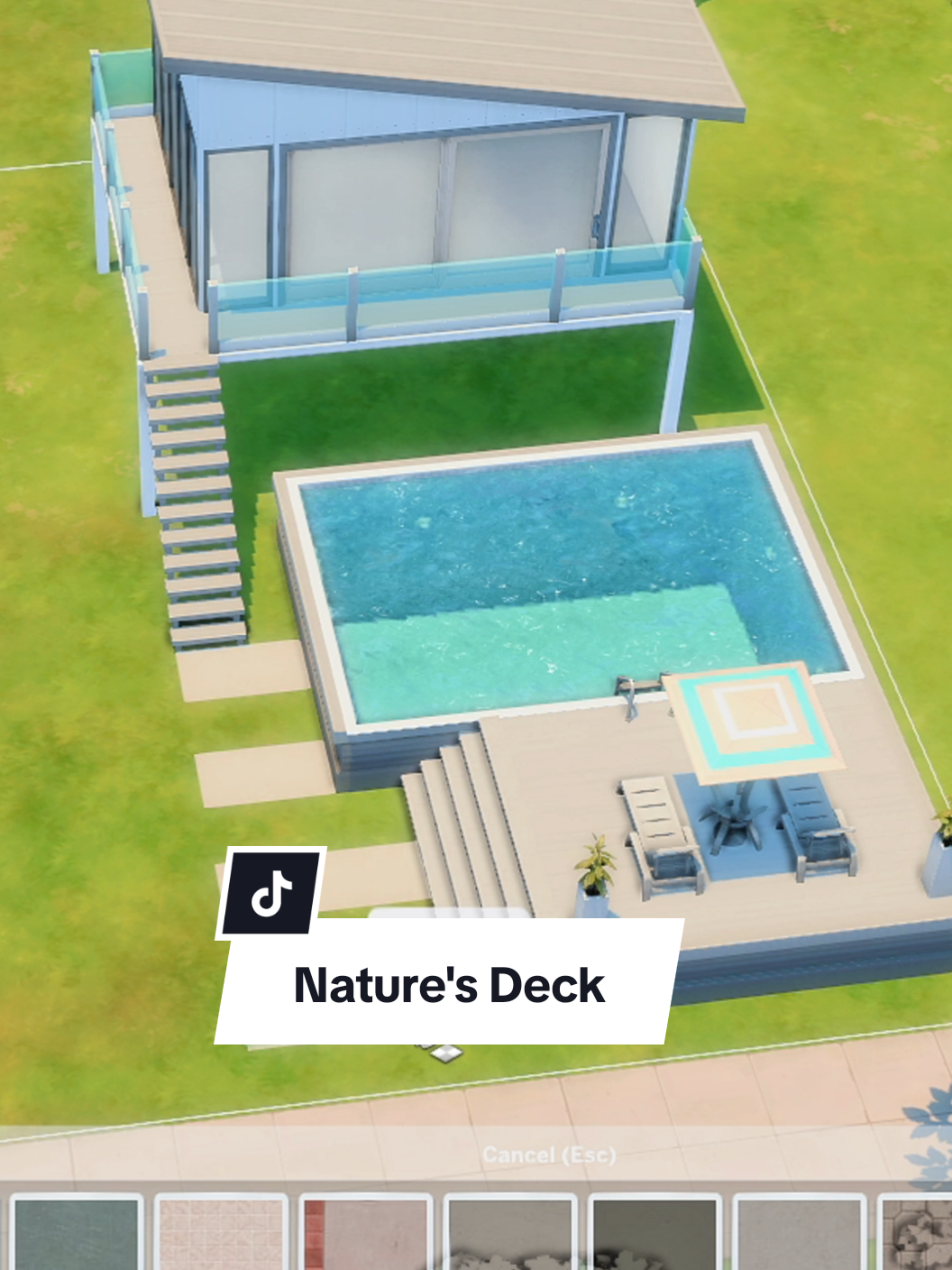 Nature's Deck - The Sims 4 (No cc) #thesims4 #sims4 #sims #thesims  #simsbuild #simstips #GamerGirl 