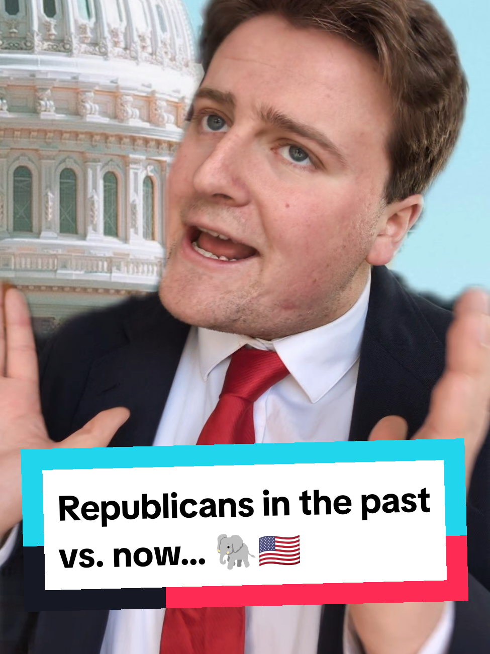 Republicans in the past vs. now... 🐘🇺🇸 #comedy #funny #skit #republican #conservative #past #future #history #greenscreen 