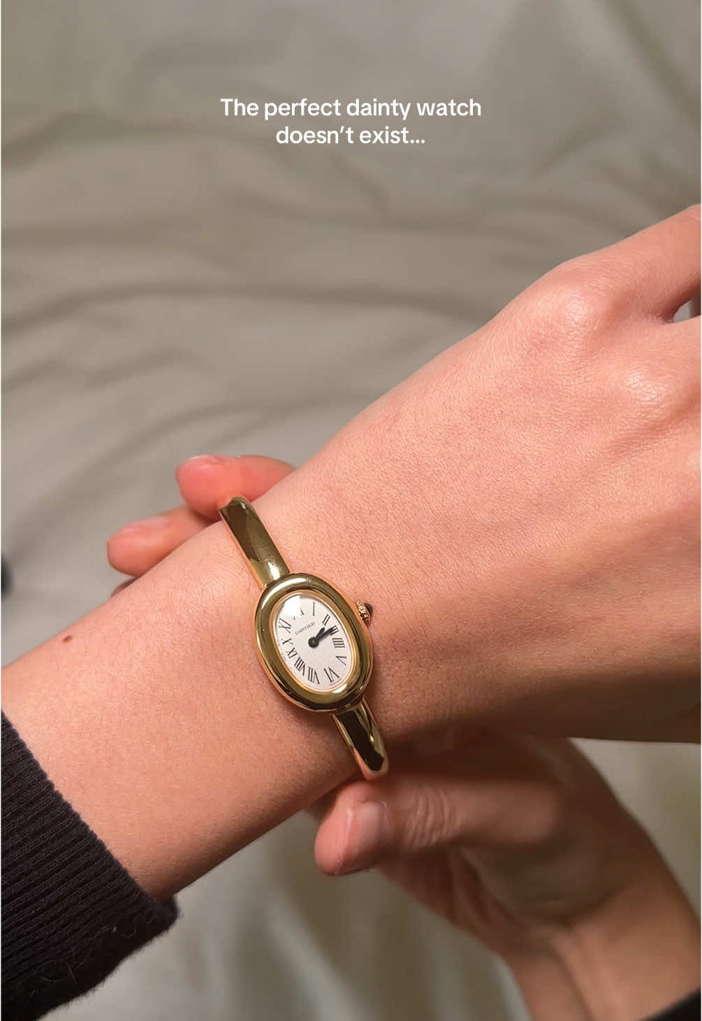Randomly walked into the store and they had the mini baignoire in stock in a size 15… been dreaming about this watch for months 🥲💖✨ #cartier #cartierwatch #unboxing #asmrunboxing #baignoire #luxurywatches #jewelry #watch #cartierbaignoire 