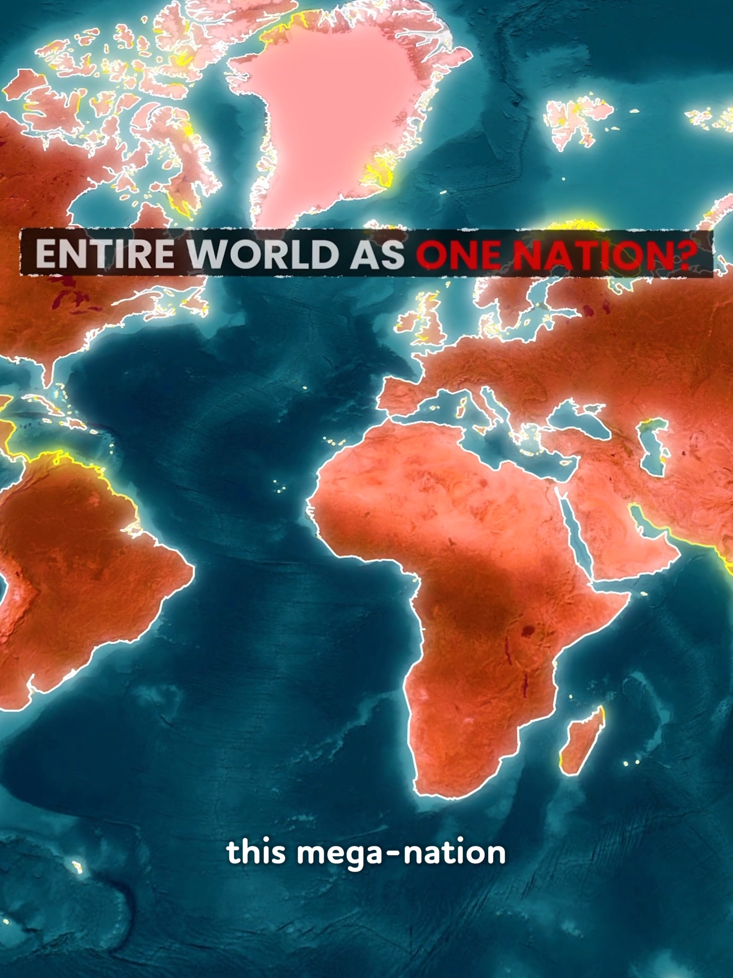 What If the World United as One Country? 🌍🤝 #world #united #unitednations #geography #map #mapping #learn #learning #whatif