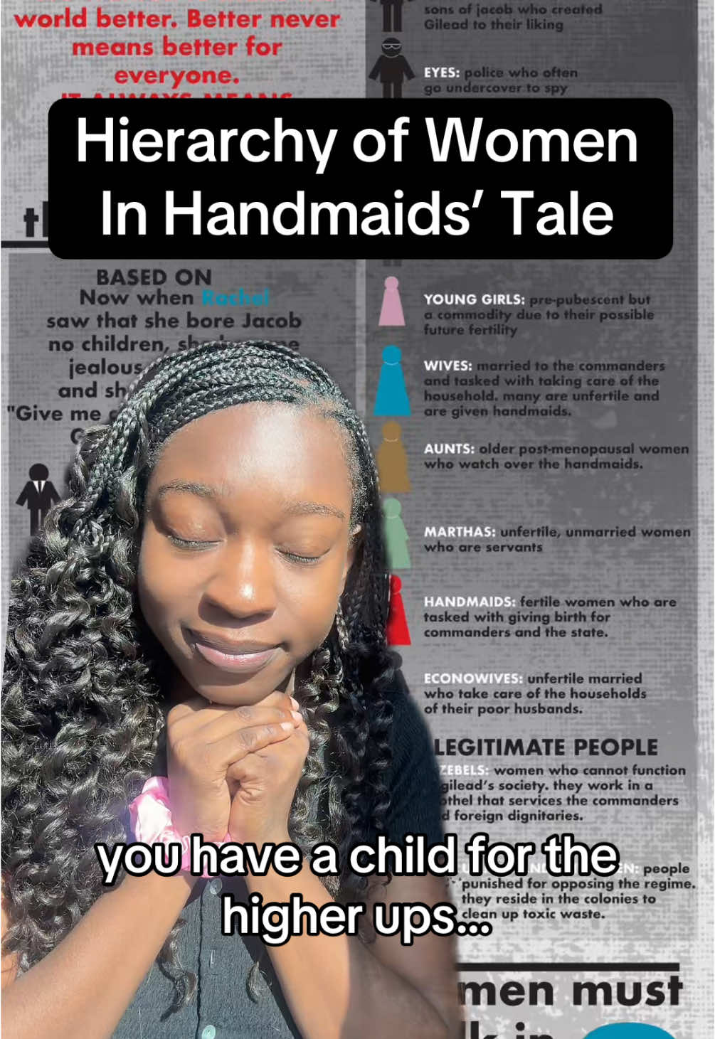 Replying to @Jamiah Head Wives > Aunts > Martha’s > Handmaid #handmaidstale #greenscreen 