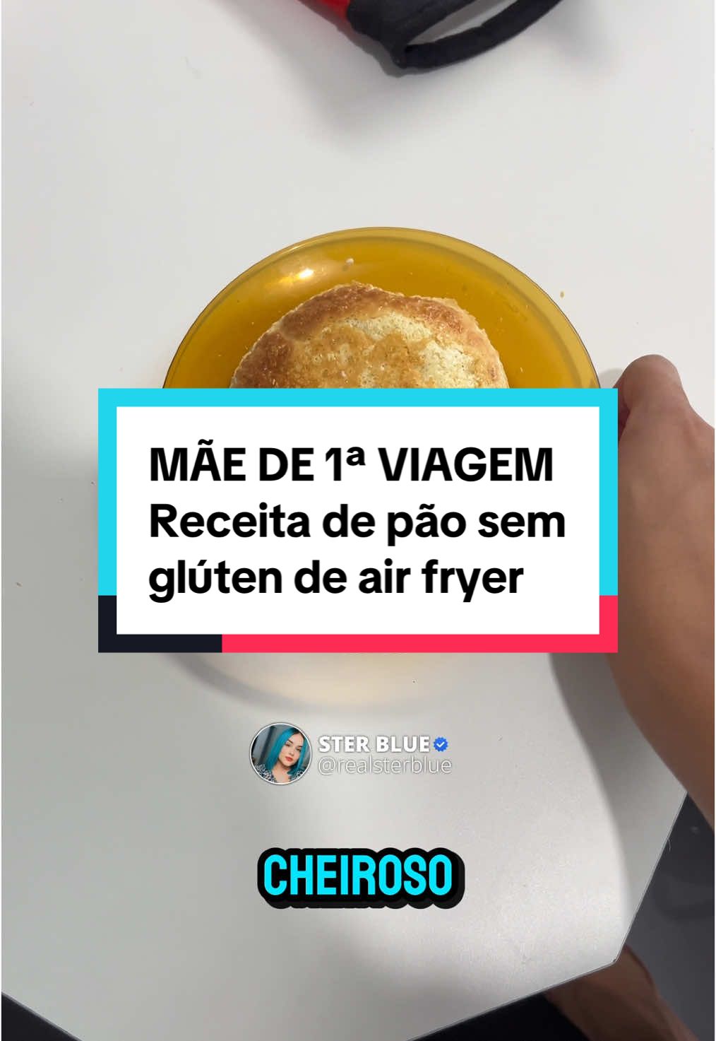 Receita de pão sem glúten na air fryer 🫶🏼 #paosemgluten #airfryer #receitafacil 
