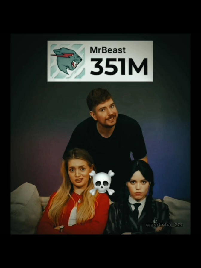 Mrbeast vs wandinha no yt kkk ............ sabia mais..............#wandinha #mrbeast #fyp #feke_ortega #Jenna. .................#jennaortegaedit #capcut #ttkmr 