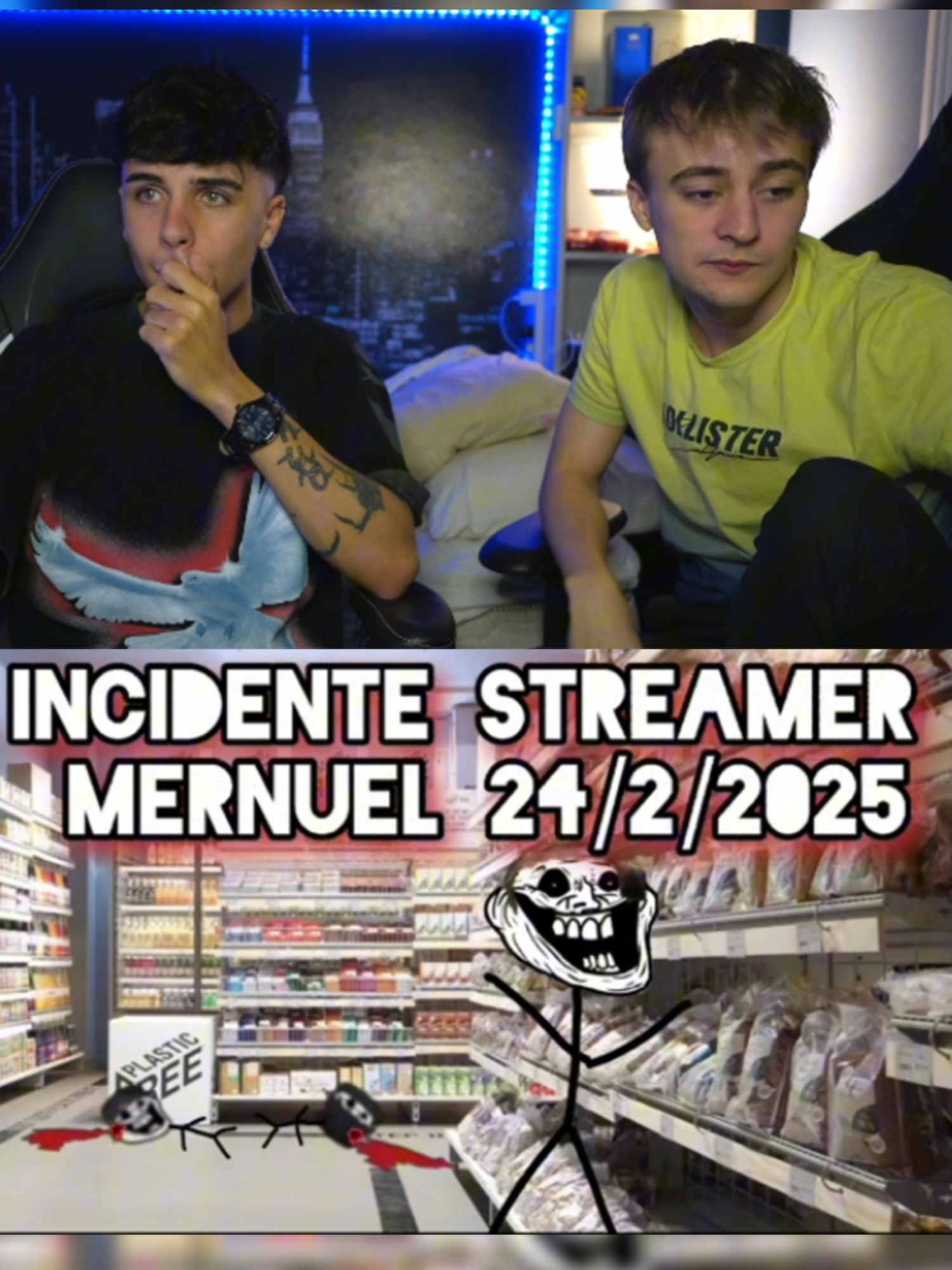 Incidente streamer mernuel 24/02/25 #mernuel #moski #bauleti #kick #fyp