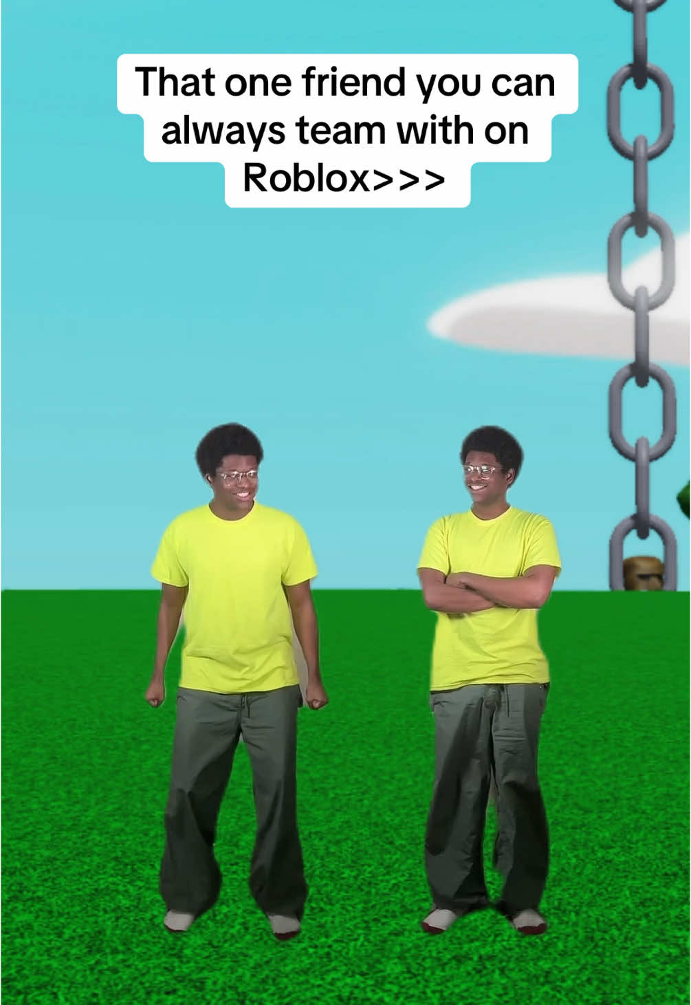 Who’s that one friend you always team with #roblox #robloxfyp #robloxgames #pillarchaseroblox #mm2 #dandysworld 