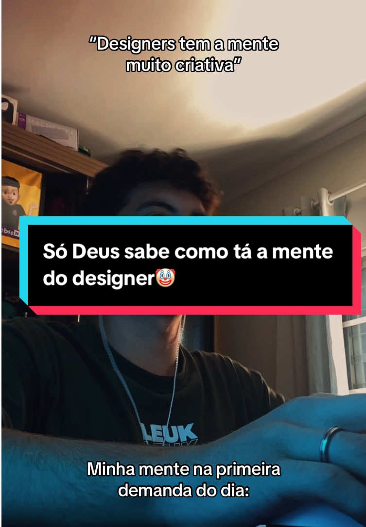 A mente do designer tá como? Kkkkkkk… Ib: @Gabriel | designer  Mais alguém aí tá assim? #designer #DesignGráfico #IdentidadeVisual #LogoDesign #ProcessoCriativo #criatividade #semcriatividade 