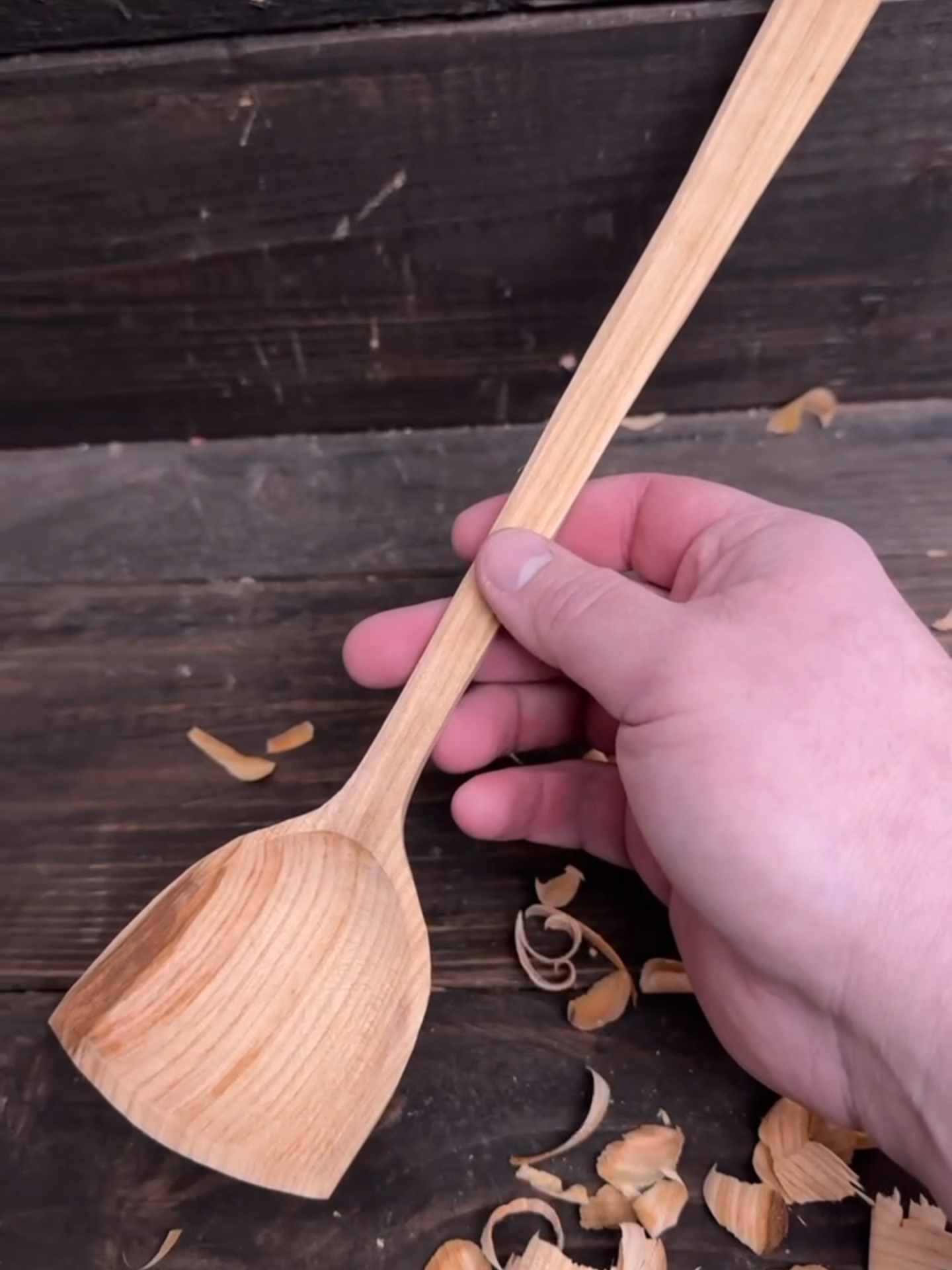 I know it's a lot, the hair, the bod, when you're staring at a Sasquatch. #spooncarving #bushcraft #asmr #woodworking