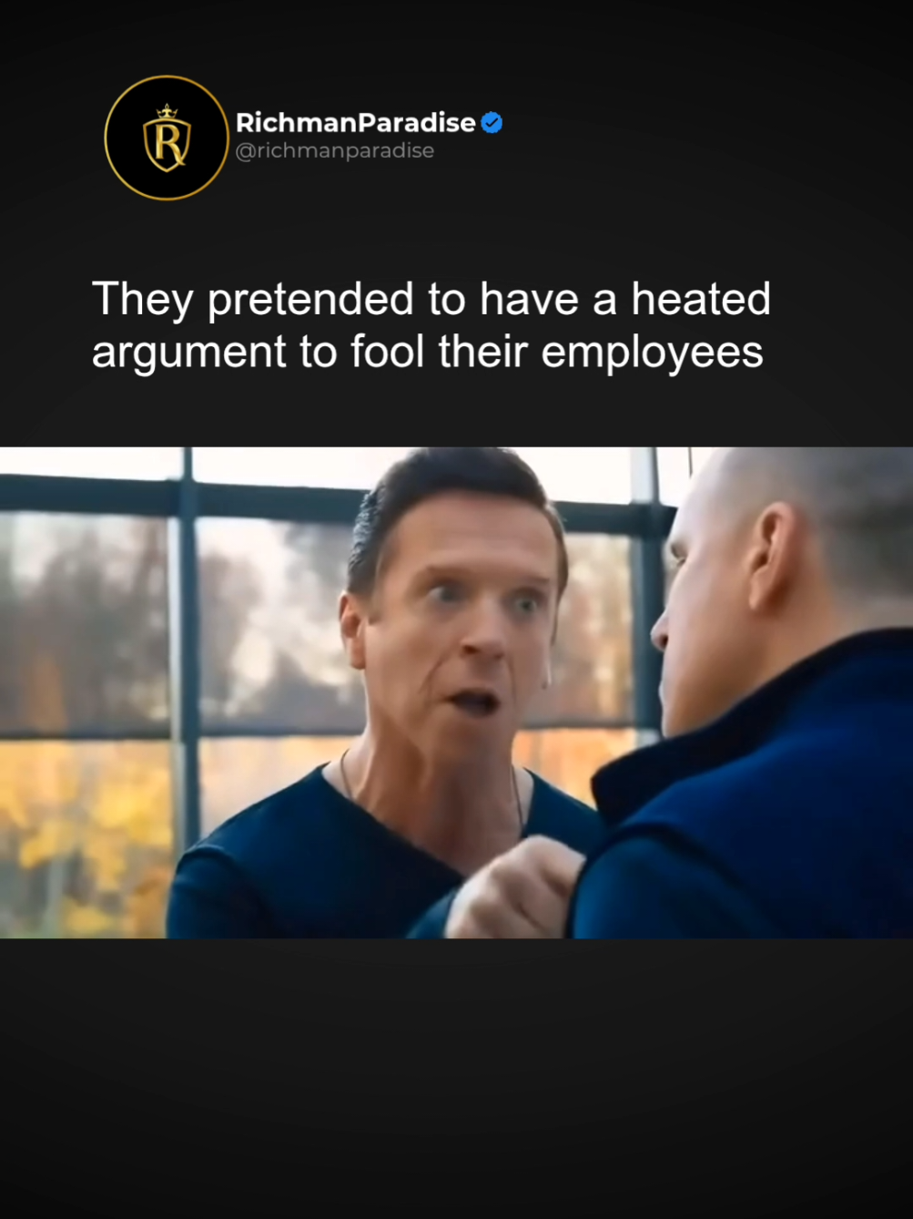 This scene is a masterclass in misdirection and control—showing how crafting a fake scenario can manipulate both employees and rivals into believing a false narrative. 🔥 At Axe Capital, Bill Stern was called into the office for a staged confrontation. Of course, he was in on it. The goal? To orchestrate a heated argument right in front of the office windows, ensuring that everyone—both inside and outside the company—would witness a high-level dispute between Bill and Axe. 🎭 This wasn’t just theatrics; it was a strategic power move. By planting the idea of internal conflict, Axe could flush out disloyal employees while simultaneously misleading competitors into thinking chaos was brewing within the firm. In business, perception is everything. Sometimes, creating a controlled illusion of disorder can be the smartest way to maintain real control and gain the upper hand. Companies use these tactical deceptions all the time to outmaneuver their competition and stay ahead. ♟️ So, do you think this was a brilliant business strategy by Axe and Bill, or was it just another ruthless corporate mind game? #business #entrepeneur #businesslesson #competition #entrepeneurlife #marketing #money #billionaire #deception #manipulating  Series: Billions