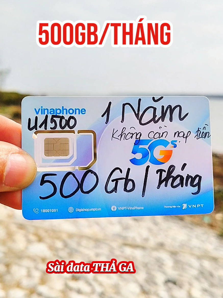 Sim U1500 - 1 năm ko cần nạp tiền, có 500Gb tốc độ cao mỗi tháng phát wifi thoải mái #sim #vina #u1500 #500gb #wifi #1nam #khongcannap #simvaomanggiare #sim5g #sim4g #xuhuong 