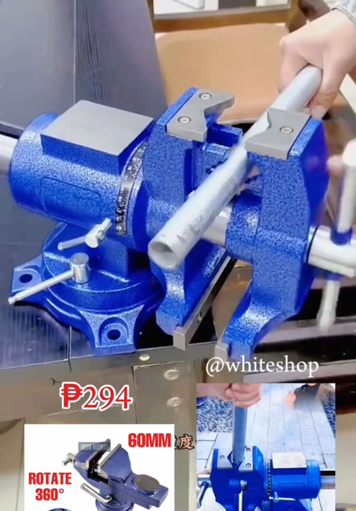 Table Bench Vise Heavy Duty Mechanics clamp on table vise 369 degree swivel base #vise  #benchvise  #clamp  #heavydutyclamp  #360swevel 