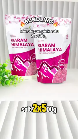 Lebih Hemat, Lebih Sehat! ✨ Bundling Himalayan Pink Salt 2x500g buat stok di rumah! 🏡💖 ✔ Lebih murni & alami ✔ Kaya mineral baik untuk tubuh ✔ Rasa gurih alami, cocok untuk masakan sehat Beli sekali, stok aman lebih lama! 🎉 Cek etalase my organik sekarang sebelum kehabisan! 🛒🚀 #myorganik #himalayansalt #himalayanpinksalt #garam #garamhimalaya 