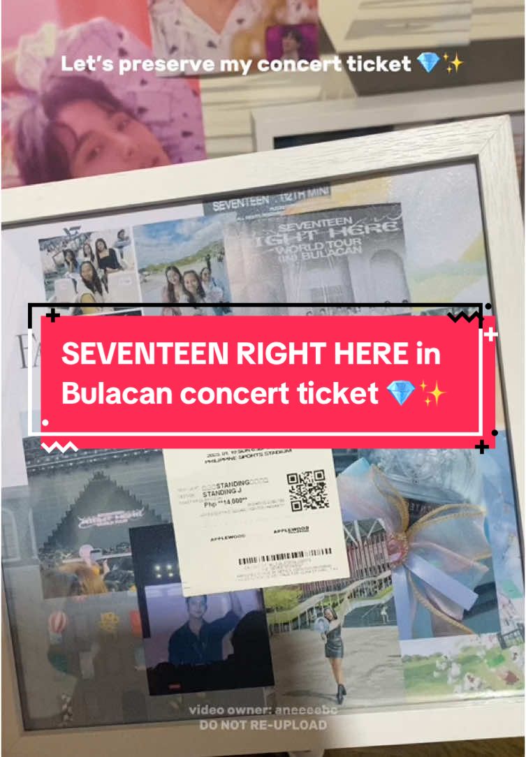 miss u so much, @SEVENTEEN 🥺🤍 #fypシ #svt_right_here_in_bulacan #svt #seventeen #seventeen17_official #kpop #concert #concertticket #frame #framedesign 