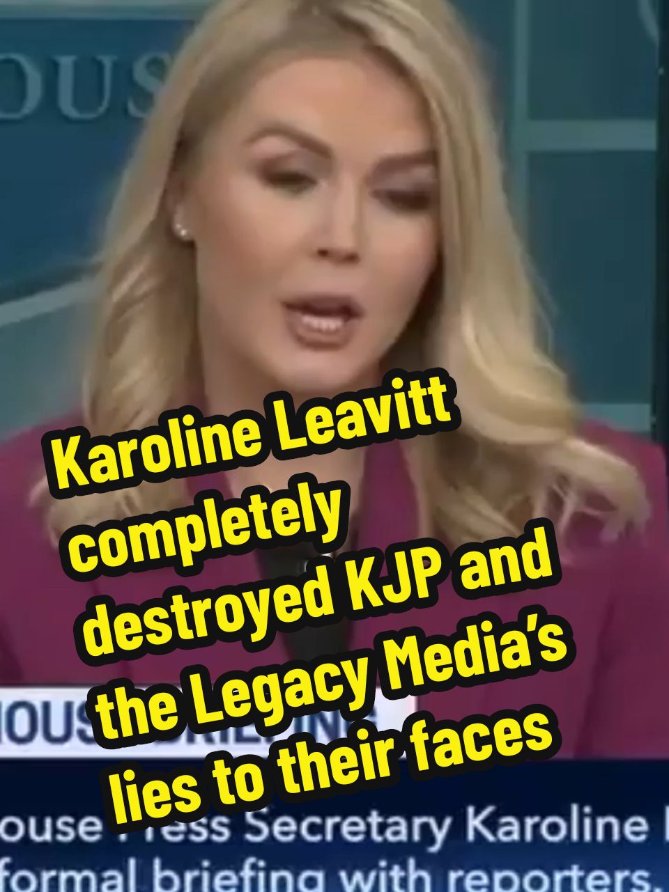 Karoline Leavitt completely destroyed KJP and the Legacy Media’s lies to their faces. #karolineleavitt #Trump #presssecretary 
