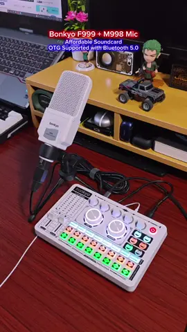 Bonkyo F999 + M998 Mic Affordable Soundcard OTG Supported with Bluetooth 5.0💙✅ #soundcard #bonkyo #bonkyof999 #streaming #livestreaming #Live Streaming Starter Kit #music 