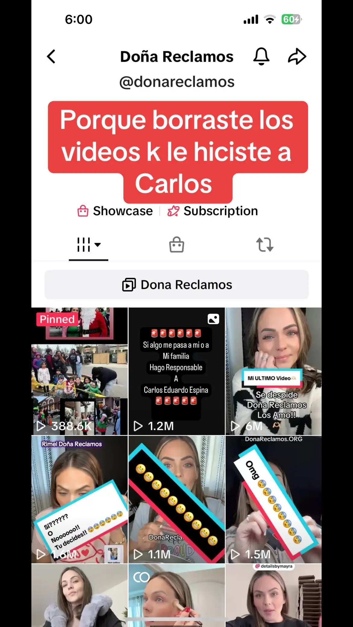 Dona reclamos borra videos k le hiso a Carlos Eduardo spins 