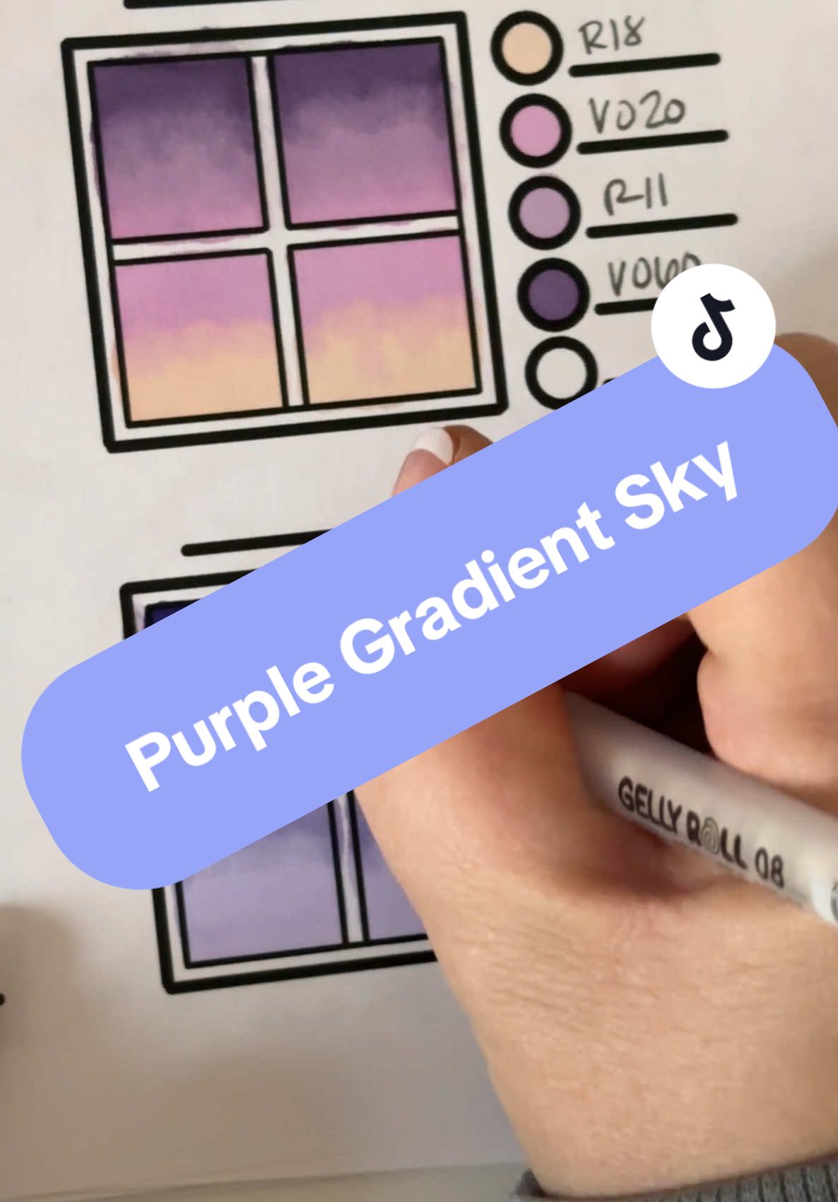 Purple gradient Sky!#colortok #colourtok #coloring #cozycoloring #colorwithme #coloringcommunity #coloringtutorial #adultcoloringbook #coloringbookforadults #coloringtherapy #coloringbook #coloringpages #coloringbooks #coloringtutorial 