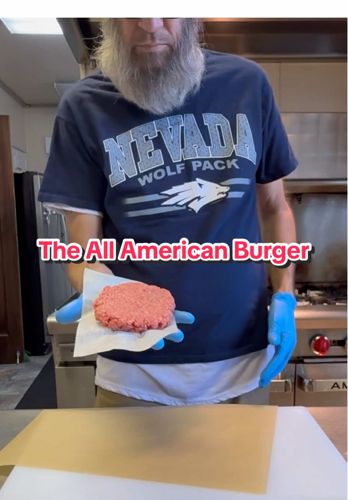 The All American Burger #oldscoolkevmo #piphichef #sororitychef #pibetaphi #nevadawolfpack #unr #nevada 