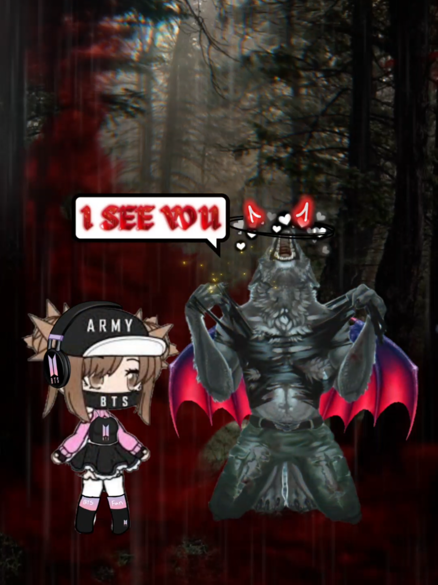 BTS SAVES ARMY FROM A BIG BAD WOLF emotional #bts #btsarmy #wolf #gachalife #xyzbca 
