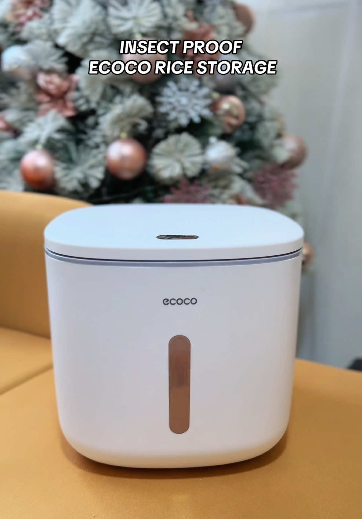 Rice storage from ecoco 🍃 #ricebucket #ricestorage #ricedispenser #ricestoragebox  