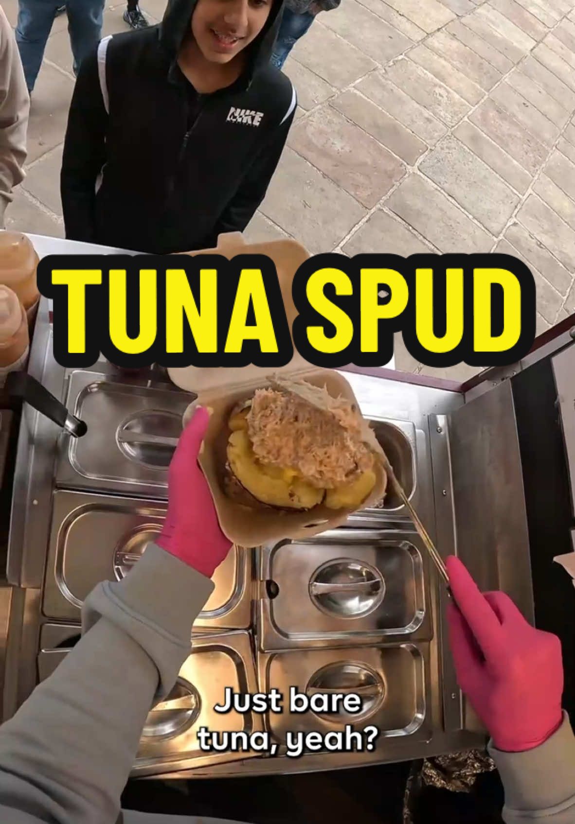 He only wanted TUNA on his spud (old video)  #spudbros #spuds #jacketpotato #potato #