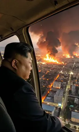 Kim Jong Un and Putin in the sky of America #losangeles #russia🇷🇺 #korea #usa🇺🇸 #putin #kimjongun #war #fire 