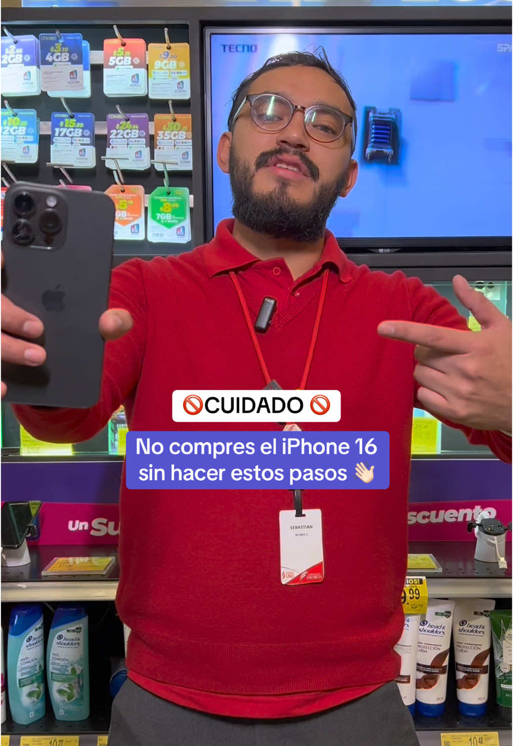 Sacando los prohibidos 😏🤩 Pero con nuevo #iPhone 16 📲 #MAXIplus #Supermaxi #celulares #iphone16 #fyp #humor 