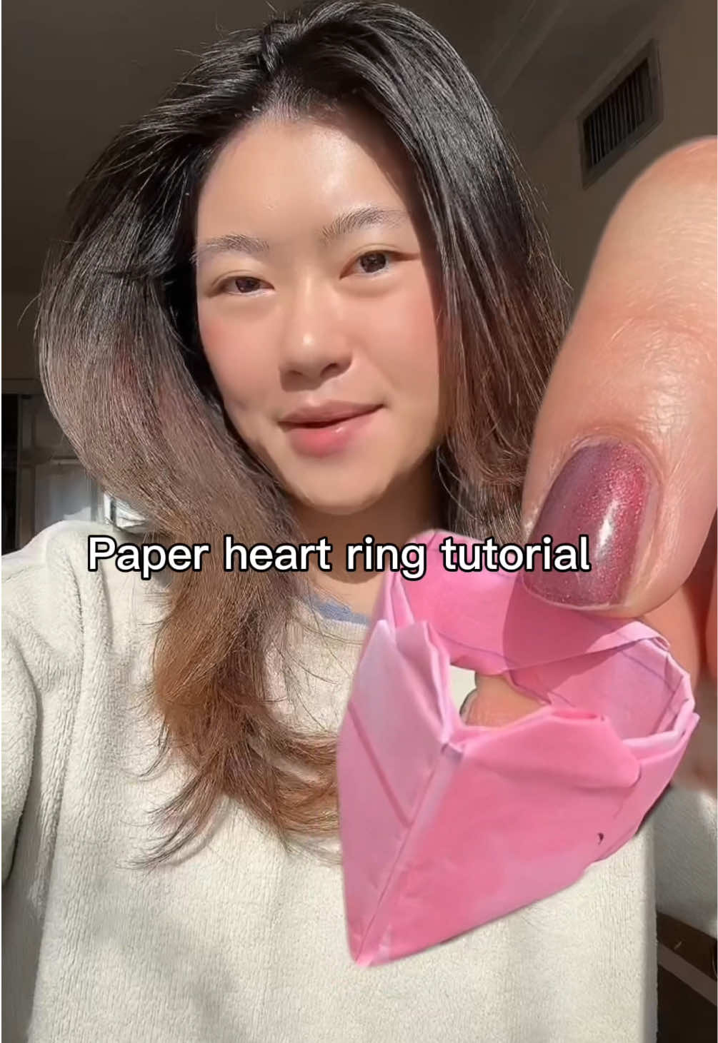 Paper heart ring tutorial #DIY #papercraft #valentinesdiy 