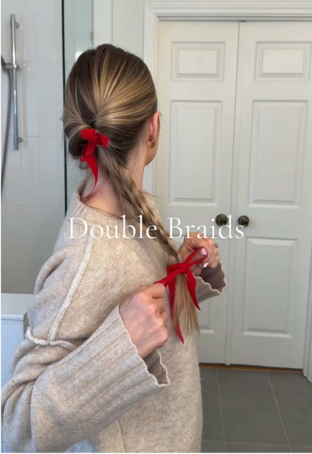 Double Braids!!! Love for Valentine’s Day coming up ❣️ #doublebraids #braids #hairstyle #hairoftiktok #hairtok #hair #pinteresthair #hairideas #braidstyles #bows 