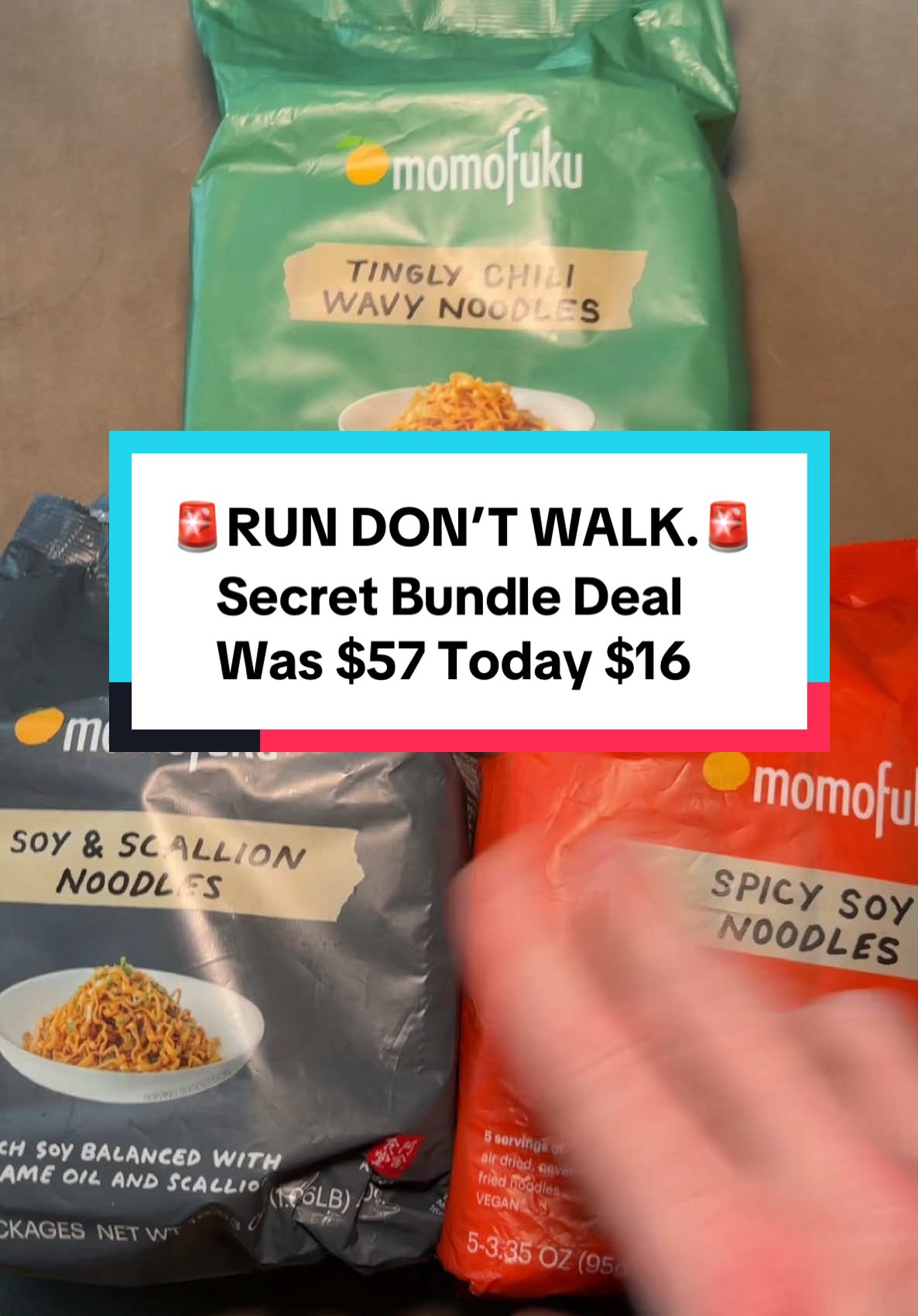 Replying to @RNx34 🚨SECRET BUNDLE DEAL🚨 David Chang did it again. Guy’s a genius. These Noodles are so delicious. #momofuku #momofukunoodles #ramen #slurpnoodles #spicy #FoodTok 