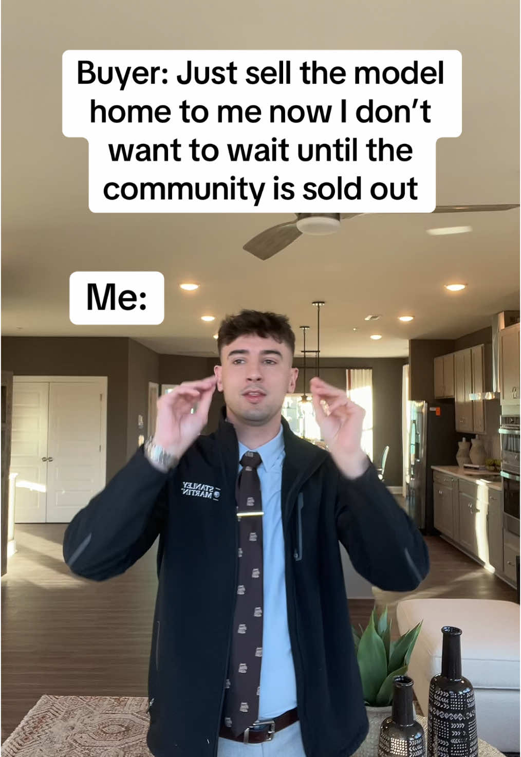 Why does everyone want the model home 😭🙌  #funnyrealtor #newhomesales #realestate #realestatehumor 
