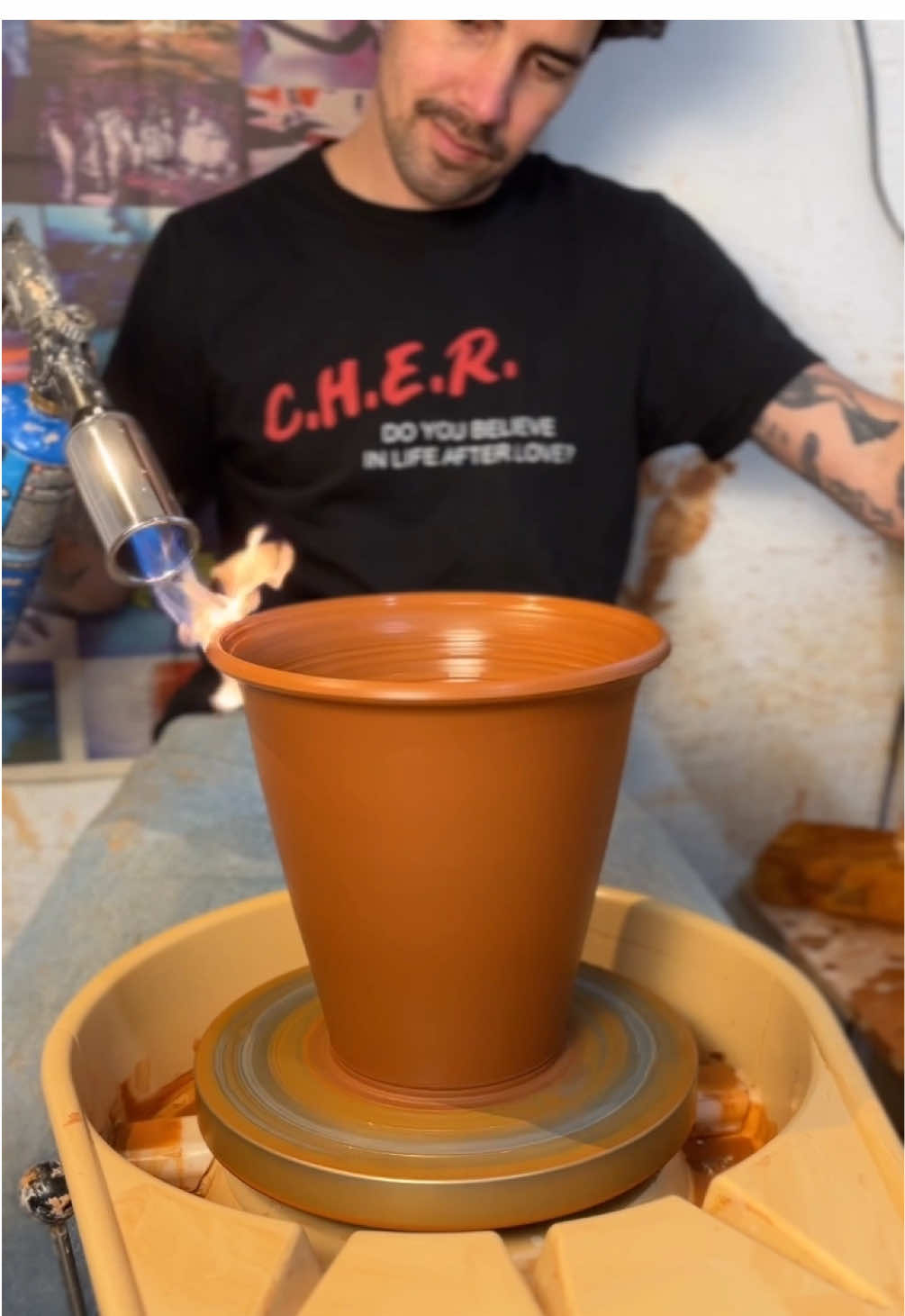 i grew a clay garden #pottery #asmr 