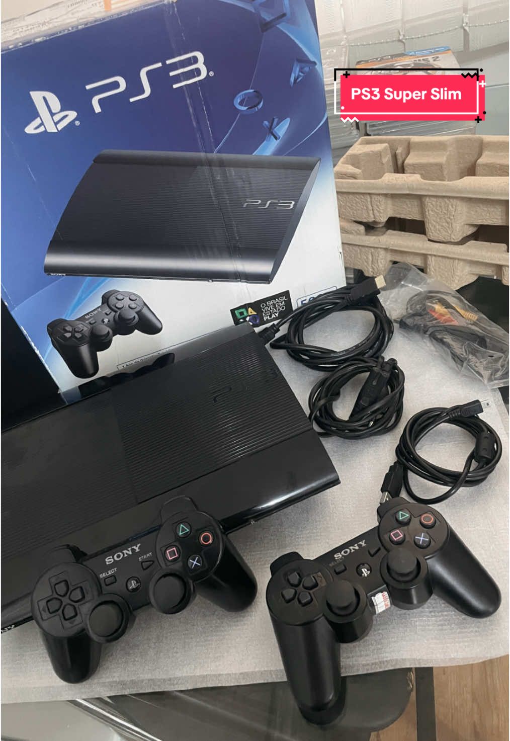 Ps3 Super Slim na caixa! Apenas R$750,00. #ps3 #playstation #videogame #videogame #game #playstation_br #play3 #coleçãodevideogames 