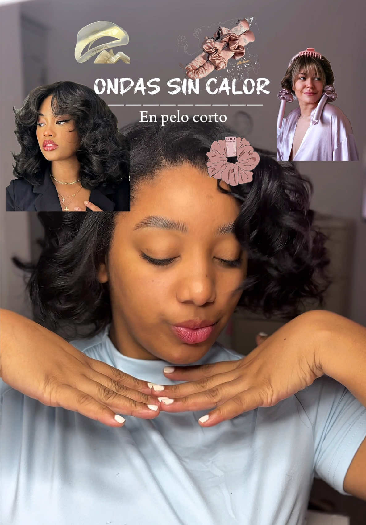 Las ondas sin calor siempre serán un “Si” para mi 🙂‍↕️✨ #ondas #ondassincalor #ondascabello #cabellocorto #cuidadodelcabello 