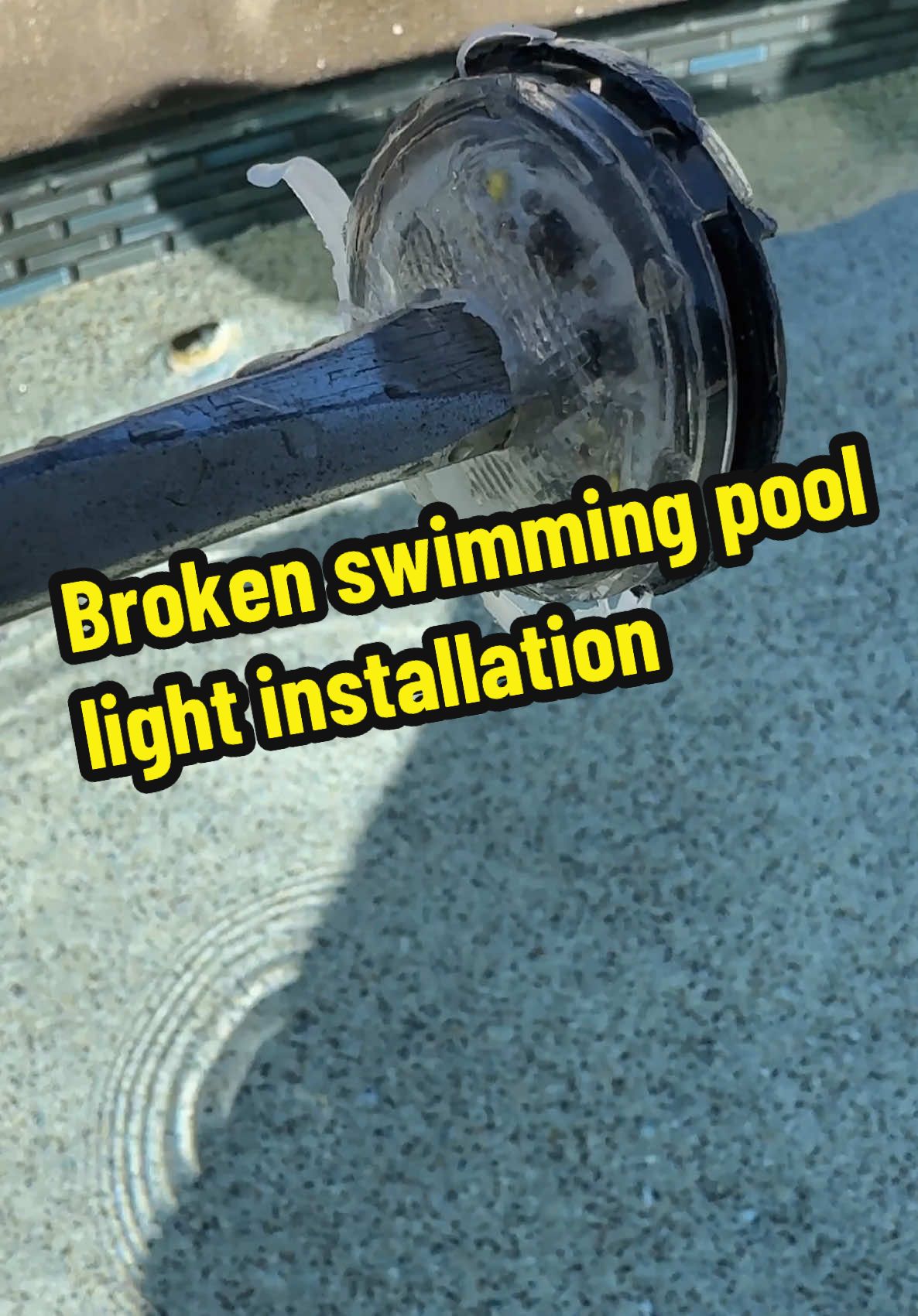 Was it intentional? Had to remove Pentair microbrites and replace with Jandy hydro cool swimming pool lights. #plumbing #swimmingpool #electrical 