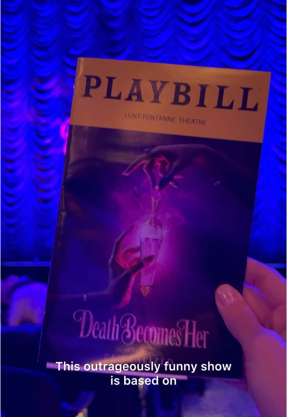 Come with me for the ultimate girls night out on Broadway! Getting to see a Broadway show is always such a treat for me, its actually my favorite thing to do in NYC. Last week, my bestie and I and saw @Death Becomes Her and let me just say it was beyond hilarious! Starring Megan Hilty, Jennifer Simard, Michelle Williams, and Christopher Sieber. I honestly think I'll be going back to see it again. The musical is based on the classic 1992 film which starred Meryl Streep and getting to see it on stage with such fantastic costumes, a larger than life set and outstanding vocal performances was such a treat. If you're needing a girls night out or looking for something to do in NYC while you're in town, make sure you grab tickets to  #DeathBecomesHer #Servinglunt