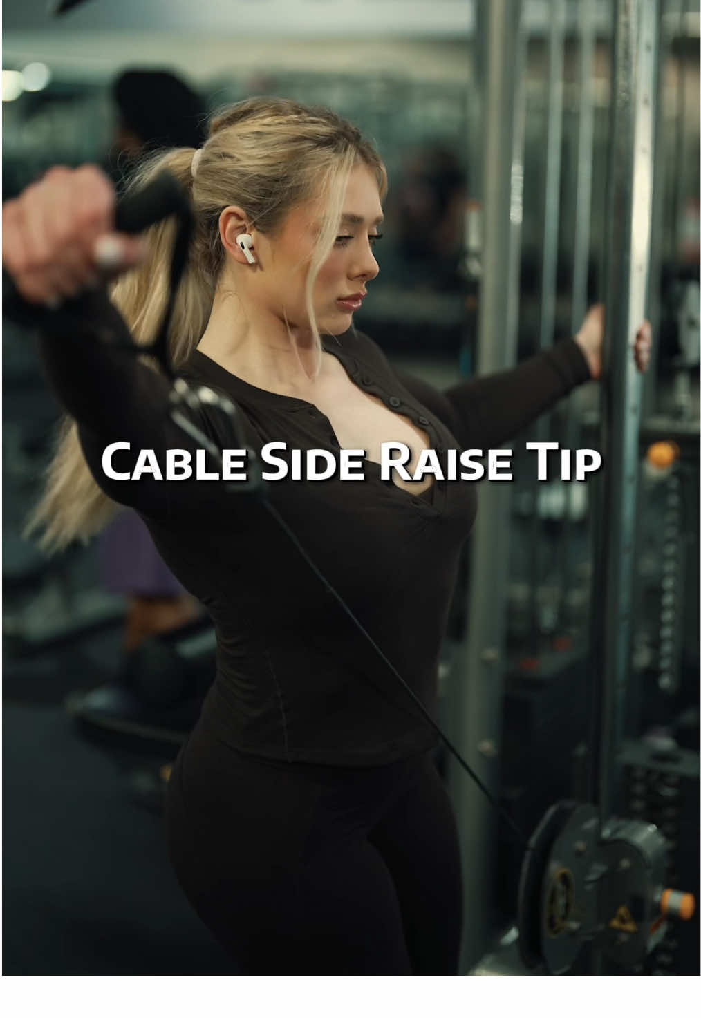 apply this tip next time you do cable side raises! #shoulders #gymtip #workouttip #Fitness 