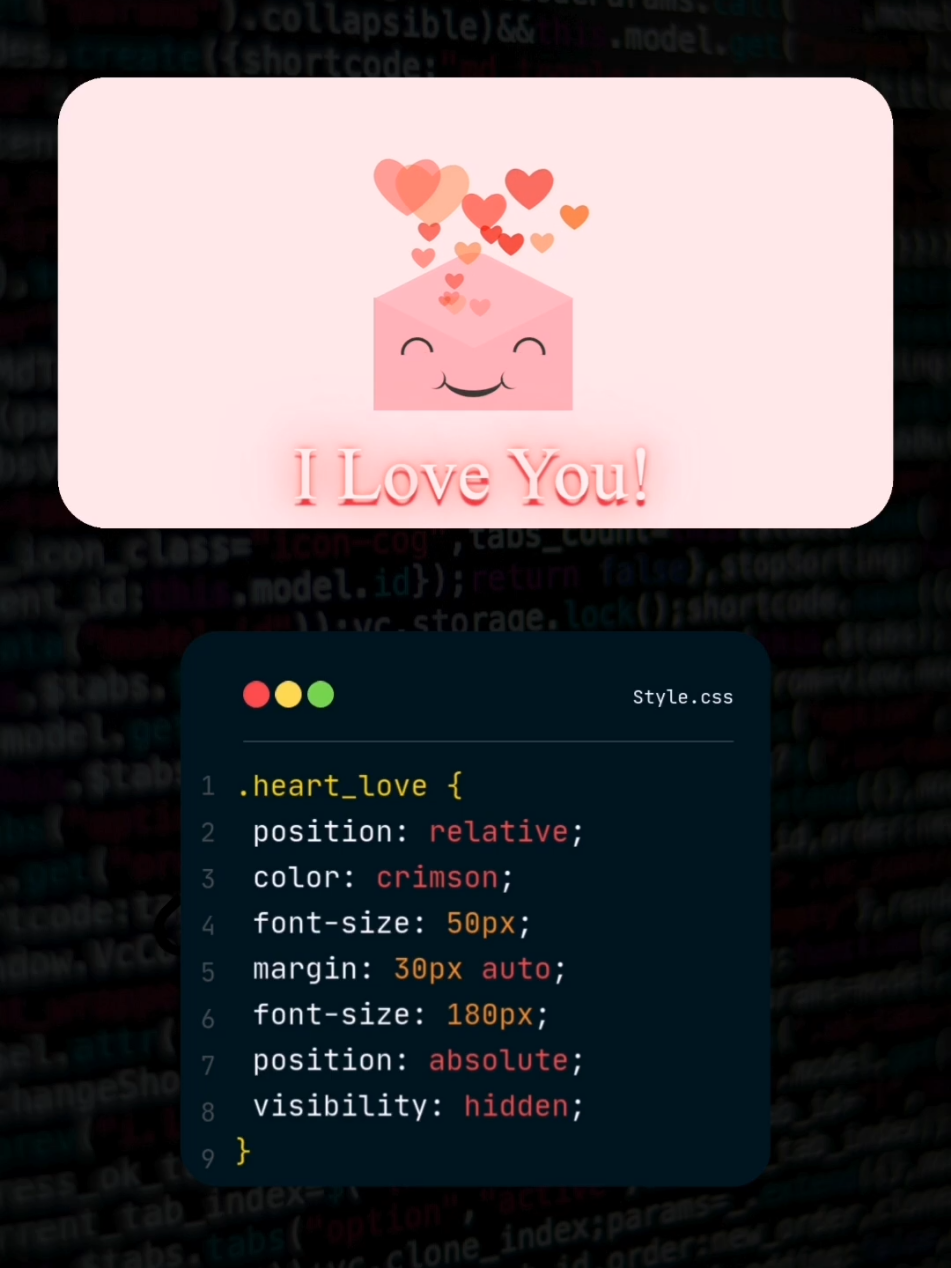 Carta digital con corazones para dedicar, Html, Css y JavaScript #ilove #iloveyou #amor #parejas #❤️ #novios #programacion #code #coding #html #htmlcss #14defebrero #programing #sanvalentin 