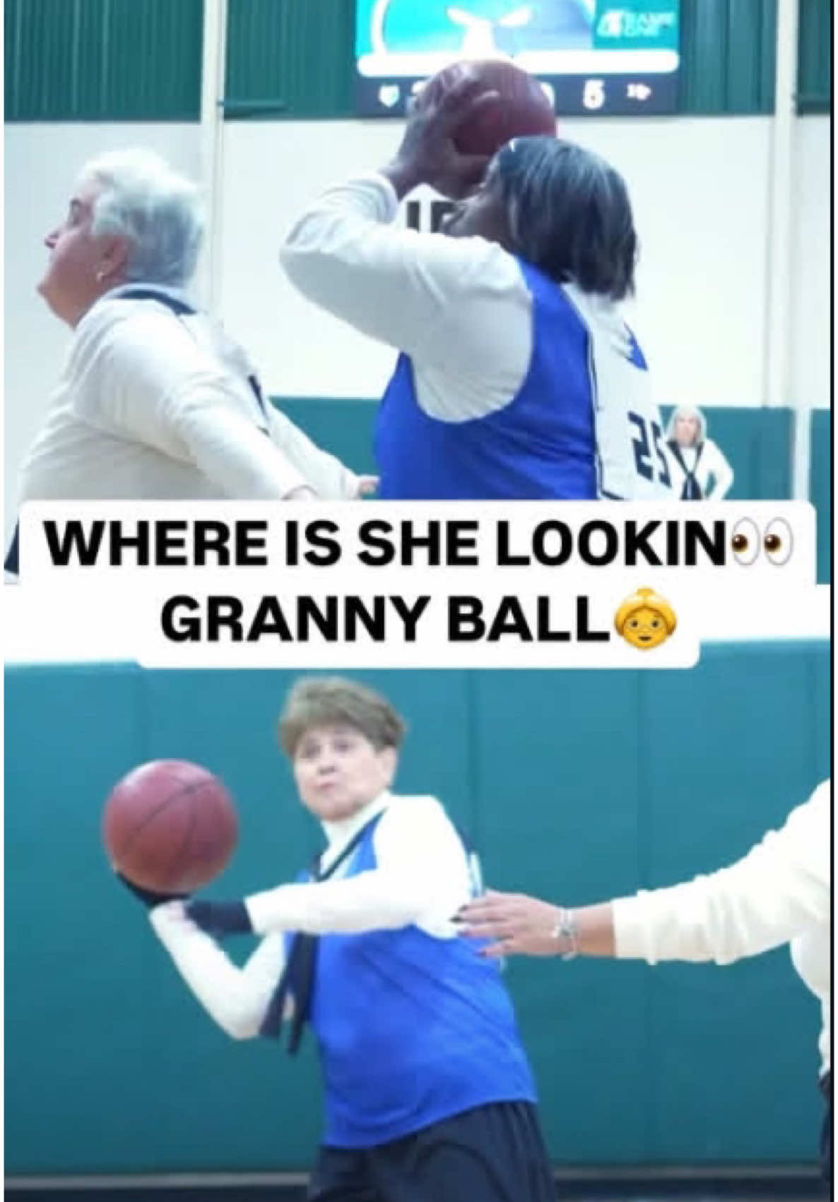 Got a performance last night at halftime 🍿 - Had no idea grannys stepback was lethal 🤯 - #basketball #hooper #granny #viral #explorepage