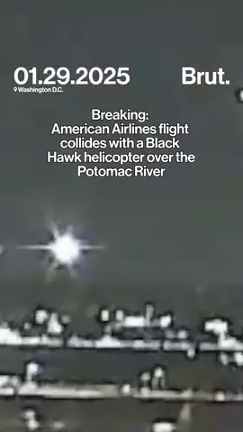 BREAKING: An American Airlines passenger plane and a U.S. Army Black Hawk helicopter collided as the plane approached the runway at Reagan National Airport near Washington, D.C., according to the FAA and defense officials. Flight 5342 had 64 people on board. Fatalities have been confirmed, and law enforcement and rescue teams are on-site. An EarthCam captured footage of the collision. All takeoffs and landings at Reagan National Airport are currently paused. This is a developing story.  #breaking #potomacriver #americanairlines #planecrash