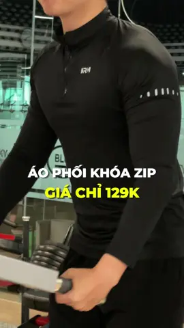 Áo dài tay giữ nhiệt thể thao cổ khoá Zip#xuhuong #gym #thethaomoingay #armsportwear #aogiunhiet