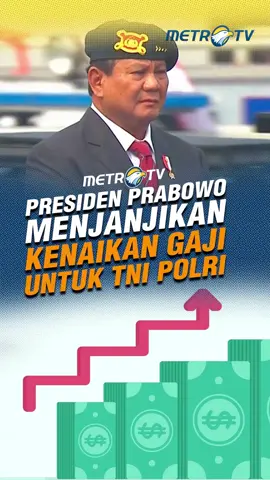 Dalam Rapim TNI-Polri 2025, Presiden Prabowo mengingatkan janjinya tentang kenaikan gaji TNI, Polri, dan aparat penegak hukum, sebagai bagian dari kesejahteraan mereka. #tiktokberita #tiktokmetrotv #tni #polri #berita #terkini #metrotv #fypシ゚ #beranda #tiktok #foryou #viral #fyppppppppppppppppppppppp #news