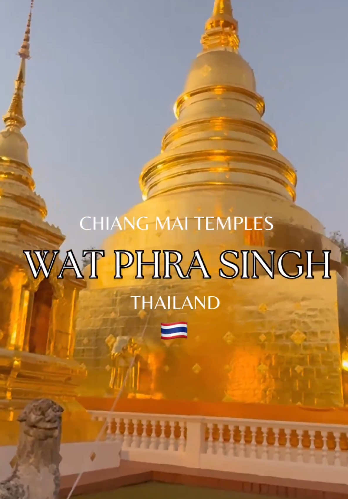 Exploring the majestic Wat Phra Singh in the heart of Chiang Mai's Old Town ✨  This temple has stunning architecture and intricate Lanna-style carvings. Full video on YouTube 🎥 #chiangmai #thailand #watphrasingh #temples #travel #tiktoktravel 