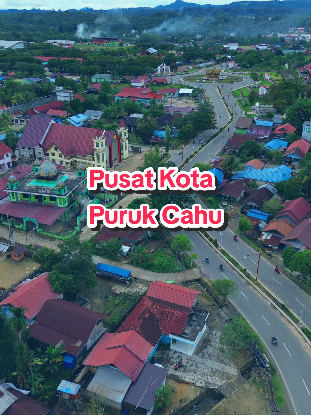 View Di Atas Pusat Kota Kab.Murung Raya | Puruk Cahu #murungraya #kalteng #kalimantantengah #kalimantan #murungraya_kalteng #purukcahu #djimini3 