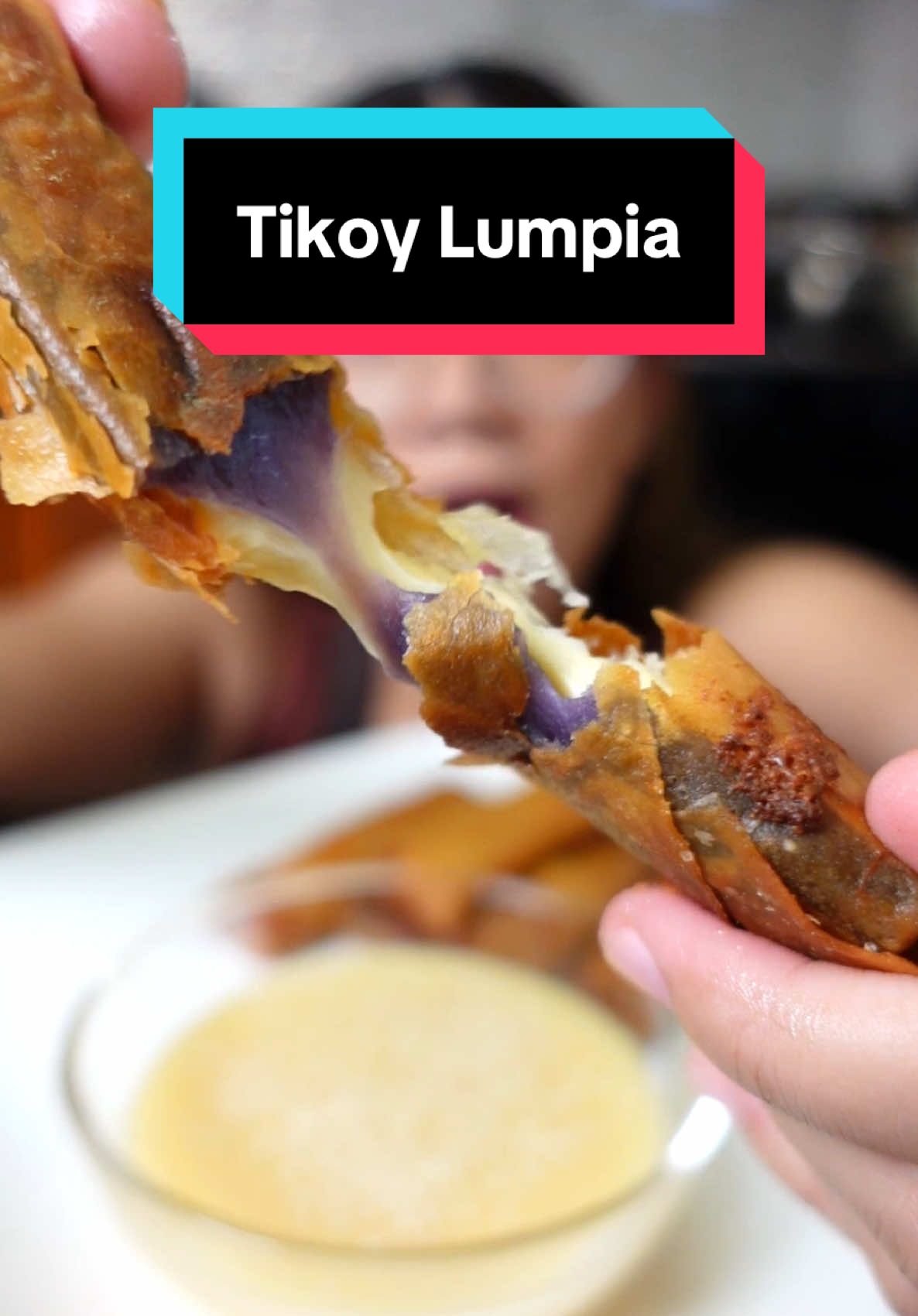 Replying to @chesca? THE BEST WAY TO EAT TIKOY 💜🧀 TIKOY CHEESE LUMPIA! HAPPY CHINESE NEW YEAR #lumpia #cny #chinesenewyear #tikoy #tikoylumpia #foodporn #food #foodlovers #FoodLover #foodieph #Foodie #delicious #fyp #tiktokfood #FoodTok #Recipe #cooking  #foodlover #delicious #yummy #abimarquez #lumpiaqueen 